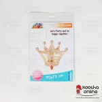 بادکنک فویلی تاج طلایی بزرگ