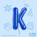 بادکنک فویلی حرف K