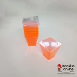 دسری یکبار مصرف آوش 200 سی سی نارنجی فسفری با درب