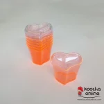 ظرف دسری یکبار مصرف دلسا درب دار نارنجی فسفری