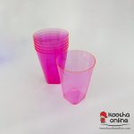 لیوان یکبار مصرف لوکس 350 سی سی صورتی فسفری