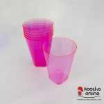 لیوان یکبار مصرف لوکس 550 سی سی صورتی فسفری