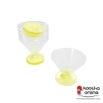 جام دسری یکبار مصرف نیکا پایه زرد پاستلی