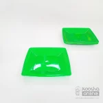 بشقاب یکبار مصرف کیک خوری لوکس سبز تیره 6عددی