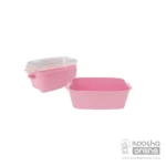 ظرف الگانس تاینی 250 سی سی درب دار پاستیلی صورتی