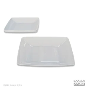 بشقاب یکبار مصرف میوه خوری لوکس طوسی پاستیلی 6عددی