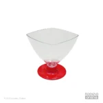 جام دسری یکبار مصرف السا پایه قرمز 220 سی سی