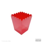 ظرف پاپ کورن شاینا 550 سی سی 6عددی (قرمز تم)(6عددی)